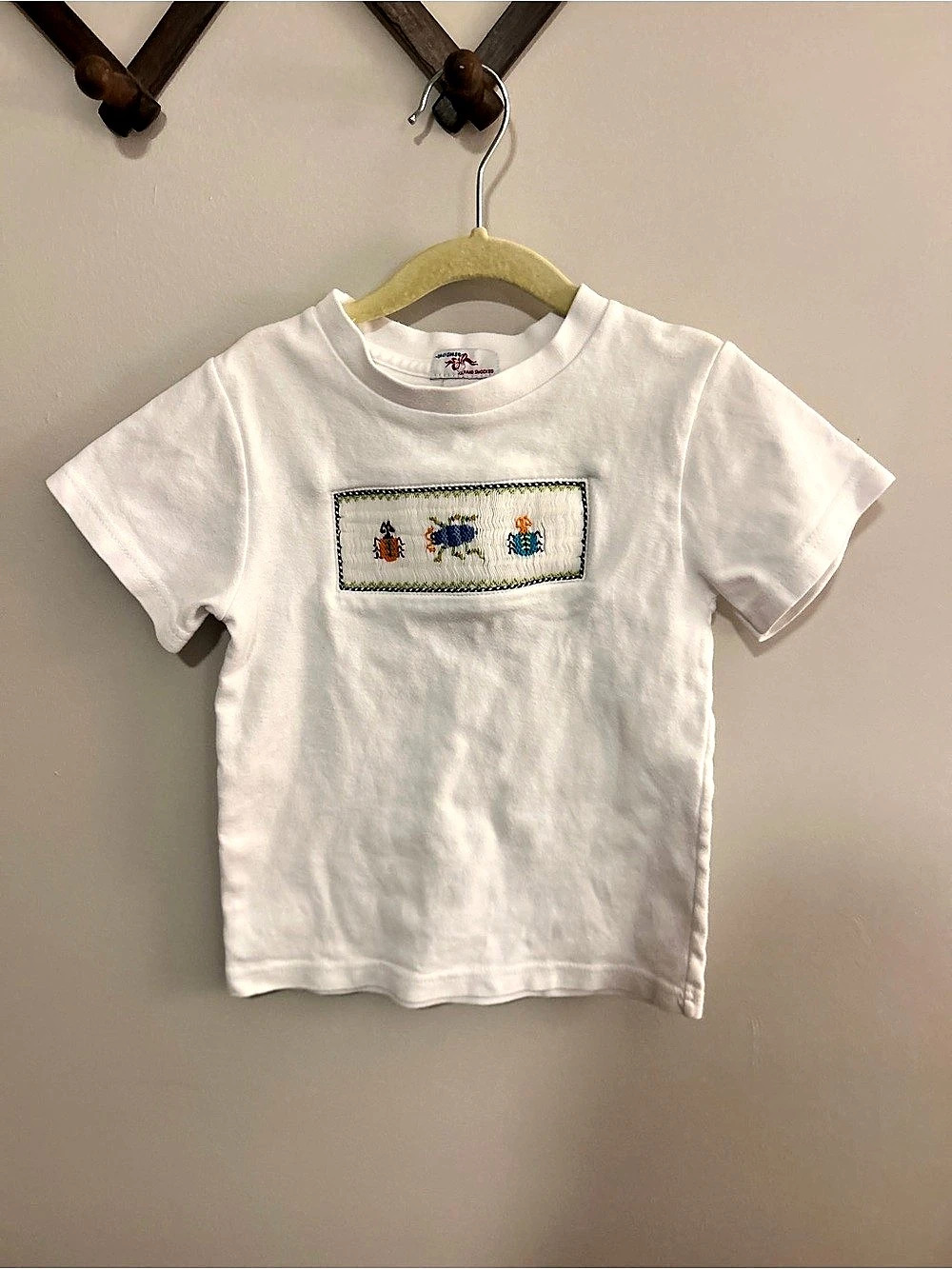 Silly Goose Hand Smocked Insect T-shirt Size 5